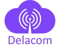 Delacom Logo Purple on White